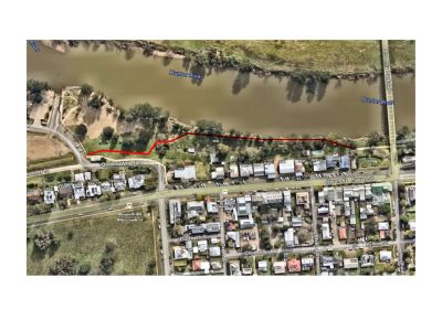 Connection between Morpeth Bridge and Queens Wharf